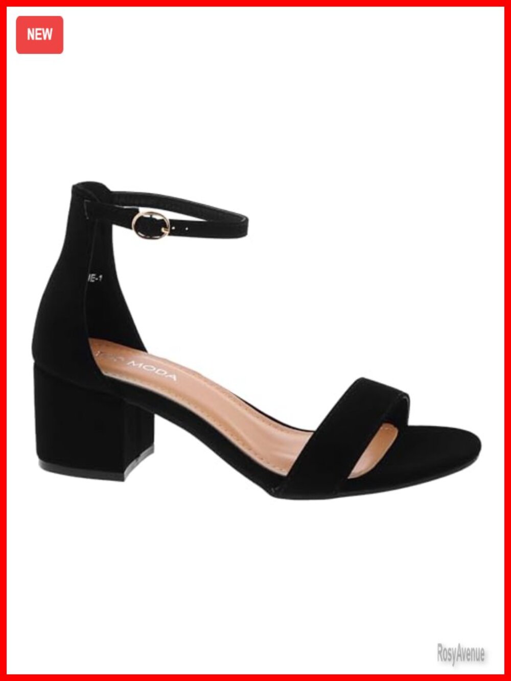 Faux Nubuck Ankle Strap Block Heel Sandals Formal Wedding Party Prom